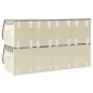 vidaXL Aufbewahrungsboxen mit Deckeln 8Stk. Stapelbar Stoff Grau Creme vidaXL Aufbewahrungsboxen mit Deckeln 8Stk. Stapelbar Stoff Grau Creme