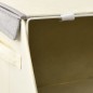 vidaXL Aufbewahrungsboxen mit Deckeln 8Stk. Stapelbar Stoff Grau Creme vidaXL Aufbewahrungsboxen mit Deckeln 8Stk. Stapelbar Stoff Grau Creme