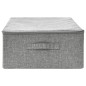 vidaXL Aufbewahrungsbox Stoff 70x40x18 cm Grau vidaXL Aufbewahrungsbox Stoff 70x40x18 cm Grau