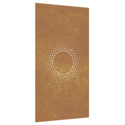 vidaXL Garten-Wanddeko 105x55 cm Cortenstahl Sonne-Design