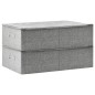 vidaXL Aufbewahrungsboxen 2 Stk. Stoff 70x40x18 cm Grau vidaXL Aufbewahrungsboxen 2 Stk. Stoff 70x40x18 cm Grau