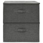 vidaXL Aufbewahrungsboxen 2 Stk. Stoff 43x34x23 cm Anthrazit vidaXL Aufbewahrungsboxen 2 Stk. Stoff 43x34x23 cm Anthrazit