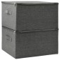vidaXL Aufbewahrungsboxen 2 Stk. Stoff 43x34x23 cm Anthrazit vidaXL Aufbewahrungsboxen 2 Stk. Stoff 43x34x23 cm Anthrazit