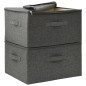 vidaXL Aufbewahrungsboxen 2 Stk. Stoff 43x34x23 cm Anthrazit vidaXL Aufbewahrungsboxen 2 Stk. Stoff 43x34x23 cm Anthrazit