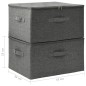 vidaXL Aufbewahrungsboxen 2 Stk. Stoff 43x34x23 cm Anthrazit vidaXL Aufbewahrungsboxen 2 Stk. Stoff 43x34x23 cm Anthrazit