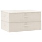 vidaXL Aufbewahrungsboxen 2 Stk. Stoff 70x40x18 cm Creme vidaXL Aufbewahrungsboxen 2 Stk. Stoff 70x40x18 cm Creme