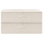 vidaXL Aufbewahrungsboxen 2 Stk. Stoff 70x40x18 cm Creme vidaXL Aufbewahrungsboxen 2 Stk. Stoff 70x40x18 cm Creme