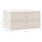 vidaXL Aufbewahrungsboxen 2 Stk. Stoff 70x40x18 cm Creme vidaXL Aufbewahrungsboxen 2 Stk. Stoff 70x40x18 cm Creme