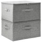 vidaXL Aufbewahrungsboxen 2 Stk. Stoff 43x34x23 cm Grau vidaXL Aufbewahrungsboxen 2 Stk. Stoff 43x34x23 cm Grau