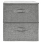 vidaXL Aufbewahrungsboxen 2 Stk. Stoff 43x34x23 cm Grau vidaXL Aufbewahrungsboxen 2 Stk. Stoff 43x34x23 cm Grau