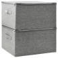 vidaXL Aufbewahrungsboxen 2 Stk. Stoff 43x34x23 cm Grau vidaXL Aufbewahrungsboxen 2 Stk. Stoff 43x34x23 cm Grau