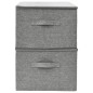 vidaXL Aufbewahrungsboxen 2 Stk. Stoff 43x34x23 cm Grau vidaXL Aufbewahrungsboxen 2 Stk. Stoff 43x34x23 cm Grau