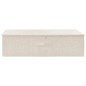 vidaXL Aufbewahrungsbox Stoff 70x40x18 cm Creme vidaXL Aufbewahrungsbox Stoff 70x40x18 cm Creme