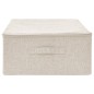 vidaXL Aufbewahrungsbox Stoff 70x40x18 cm Creme vidaXL Aufbewahrungsbox Stoff 70x40x18 cm Creme