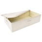 vidaXL Aufbewahrungsbox Stoff 70x40x18 cm Creme vidaXL Aufbewahrungsbox Stoff 70x40x18 cm Creme