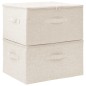 vidaXL Aufbewahrungsboxen 2 Stk. Stoff 43x34x23 cm Creme vidaXL Aufbewahrungsboxen 2 Stk. Stoff 43x34x23 cm Creme