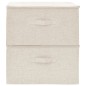 vidaXL Aufbewahrungsboxen 2 Stk. Stoff 43x34x23 cm Creme vidaXL Aufbewahrungsboxen 2 Stk. Stoff 43x34x23 cm Creme