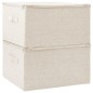 vidaXL Aufbewahrungsboxen 2 Stk. Stoff 43x34x23 cm Creme vidaXL Aufbewahrungsboxen 2 Stk. Stoff 43x34x23 cm Creme