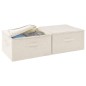 vidaXL Aufbewahrungsboxen 2 Stk. Stoff 43x34x23 cm Creme vidaXL Aufbewahrungsboxen 2 Stk. Stoff 43x34x23 cm Creme