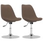 Esszimmerstühle 2 Stk. Drehbar Taupe Stoff Esszimmerstühle 2 Stk. Drehbar Taupe Stoff