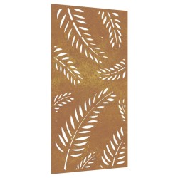vidaXL Garten-Wanddeko 105x55 cm Cortenstahl Blatt-Design