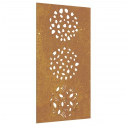 vidaXL Garten-Wanddeko 105x155 cm Cortenstahl Blatt-Design