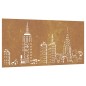 vidaXL Garten-Wanddeko 105x55 cm Cortenstahl Skyline-Design vidaXL Garten-Wanddeko 105x55 cm Cortenstahl Skyline-Design