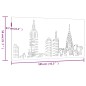 vidaXL Garten-Wanddeko 105x55 cm Cortenstahl Skyline-Design vidaXL Garten-Wanddeko 105x55 cm Cortenstahl Skyline-Design