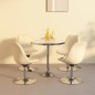 Esszimmerstühle 4 Stk. Drehbar Creme Stoff Esszimmerstühle 4 Stk. Drehbar Creme Stoff