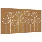 vidaXL Garten-Wanddeko 105x155 cm Cortenstahl Blumen-Design vidaXL Garten-Wanddeko 105x155 cm Cortenstahl Blumen-Design