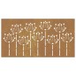 vidaXL Garten-Wanddeko 105x155 cm Cortenstahl Blumen-Design vidaXL Garten-Wanddeko 105x155 cm Cortenstahl Blumen-Design