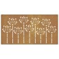 vidaXL Garten-Wanddeko 105x155 cm Cortenstahl Blumen-Design vidaXL Garten-Wanddeko 105x155 cm Cortenstahl Blumen-Design