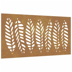 vidaXL Garten-Wanddeko 105x55 cm Cortenstahl Blatt-Design