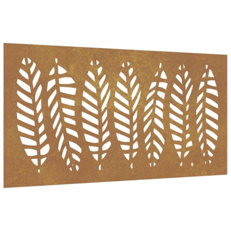 vidaXL Garten-Wanddeko 105x55 cm Cortenstahl Blatt-Design