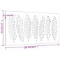 vidaXL Garten-Wanddeko 105x55 cm Cortenstahl Blatt-Design vidaXL Garten-Wanddeko 105x55 cm Cortenstahl Blatt-Design