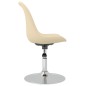 Esszimmerstühle 4 Stk. Drehbar Creme Stoff Esszimmerstühle 4 Stk. Drehbar Creme Stoff