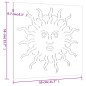 vidaXL Garten-Wanddeko 55x55 cm Cortenstahl Sonne-Design vidaXL Garten-Wanddeko 55x55 cm Cortenstahl Sonne-Design