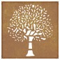 vidaXL Garten-Wanddeko 55x55 cm Cortenstahl Baum-Design vidaXL Garten-Wanddeko 55x55 cm Cortenstahl Baum-Design