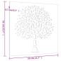 vidaXL Garten-Wanddeko 55x55 cm Cortenstahl Baum-Design vidaXL Garten-Wanddeko 55x55 cm Cortenstahl Baum-Design