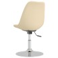 Esszimmerstühle 4 Stk. Drehbar Creme Stoff Esszimmerstühle 4 Stk. Drehbar Creme Stoff