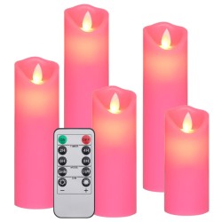 vidaXL 5-tlg. LED-Kerzen-Set Elektrisch mit Fernbedienung Warmweiß