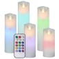 vidaXL 5-tlg. LED-Kerzen-Set Elektrisch mit Fernbedienung Bunt vidaXL 5-tlg. LED-Kerzen-Set Elektrisch mit Fernbedienung Bunt