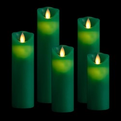 vidaXL 5-tlg. LED-Kerzen-Set Elektrisch mit Fernbedienung Warmweiß