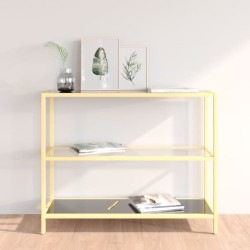 vidaXL Regal Schwarz und Transparent 100x36x90 cm Gehärtetes Glas