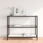 vidaXL Regal Transparent und Marmor Weiß 100x36x90 cm Gehärtetes Glas vidaXL Regal Transparent und Marmor Weiß 100x36x90 cm Gehärtetes Glas