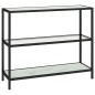 vidaXL Regal Transparent und Marmor Weiß 100x36x90 cm Gehärtetes Glas vidaXL Regal Transparent und Marmor Weiß 100x36x90 cm Gehärtetes Glas