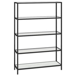 vidaXL Regal Marmor und Transparent 100x36x168 cm Gehärtetes Glas
