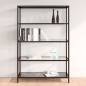 vidaXL Regal Schwarz und Transparent 100x36x168 cm Gehärtetes Glas vidaXL Regal Schwarz und Transparent 100x36x168 cm Gehärtetes Glas