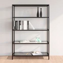 vidaXL Regal Marmor und Transparent 100x36x168 cm Gehärtetes Glas