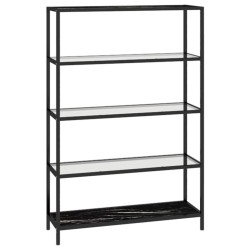 vidaXL Regal Marmor und Transparent 100x36x168 cm Gehärtetes Glas